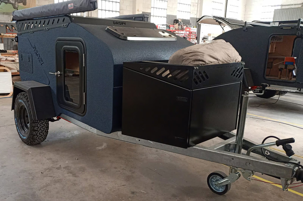 trailer，industrial design，Folding kitchen，teardrop trailer，