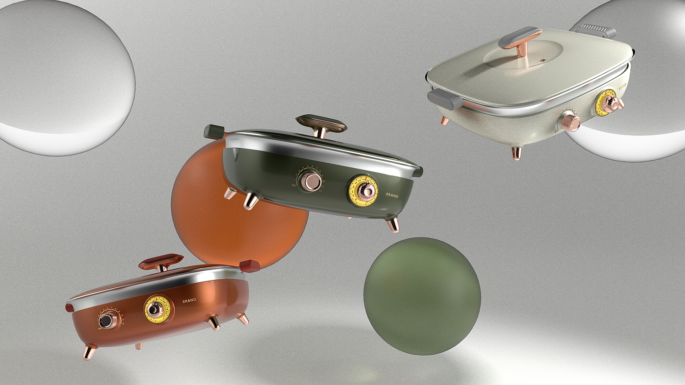 Frying pan，roasting pans，Kitchen appliances，industrial design，product design，shanghai industrial design company，