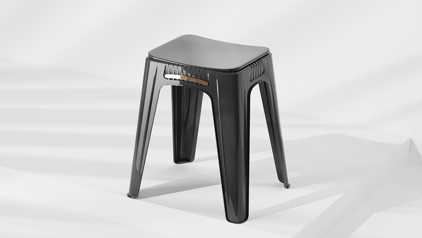 Stool design，Housewear & Furnishings，Plastic stool，Creative design，