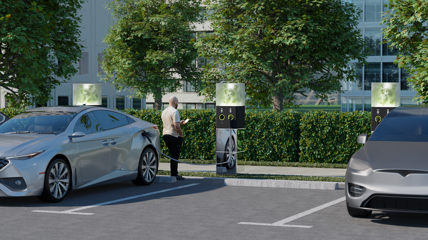 LEVITAN，Electric vehicle charger，industrial design，tool，Charging pile，