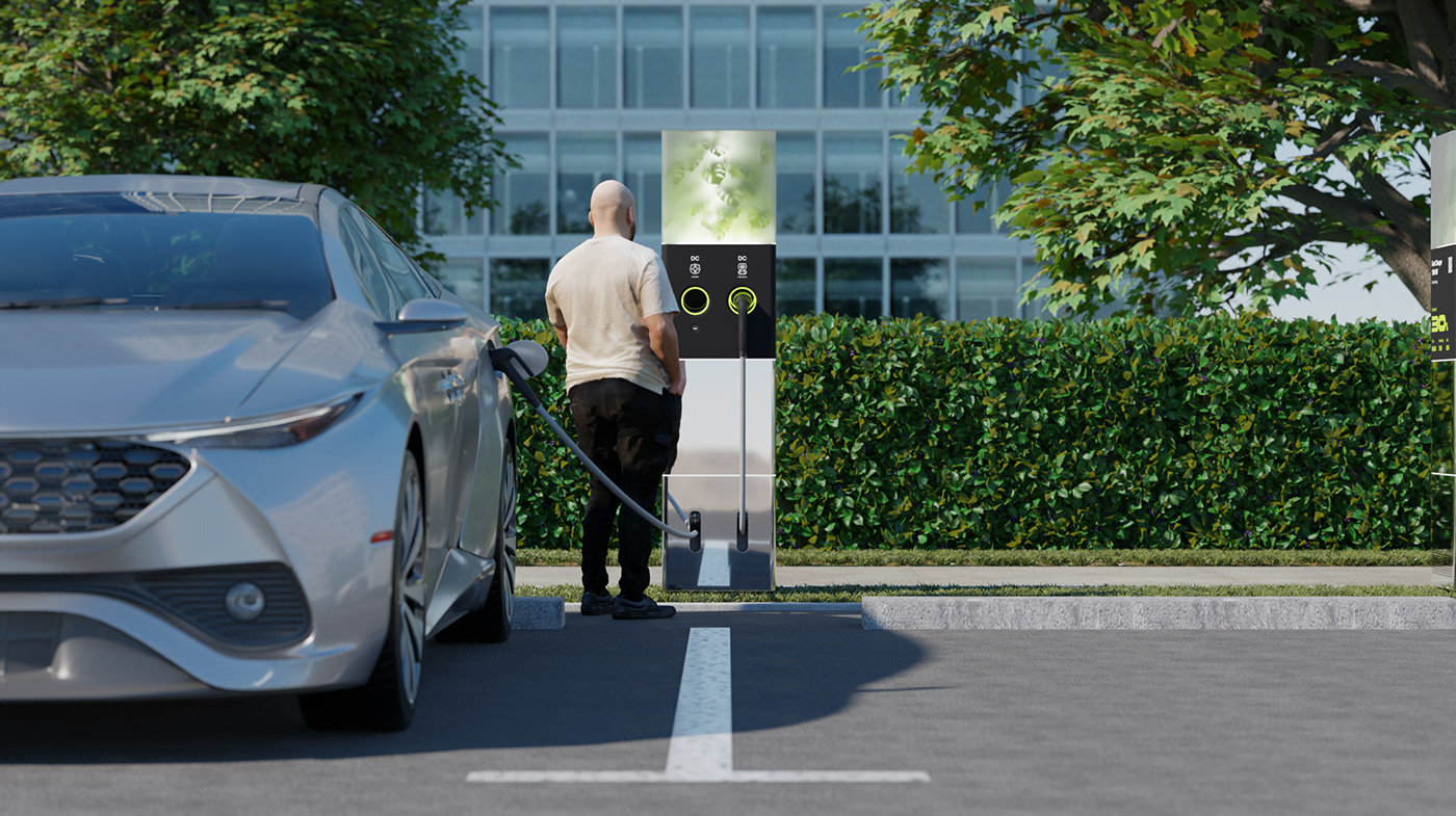 LEVITAN，Electric vehicle charger，industrial design，tool，Charging pile，