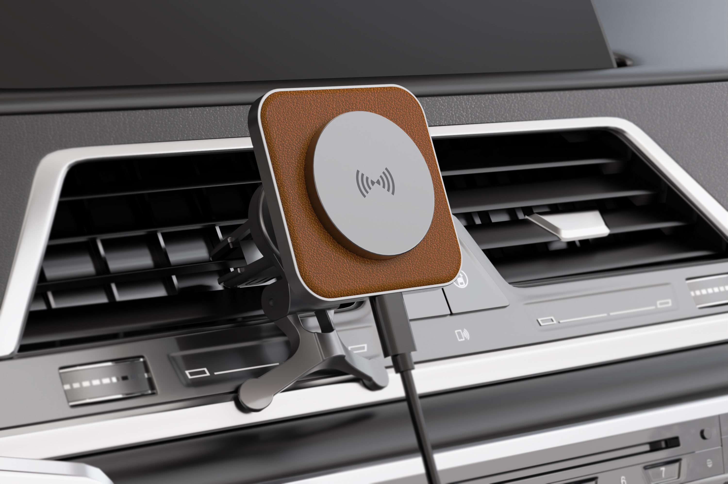 Magnetic suction car wireless charging，