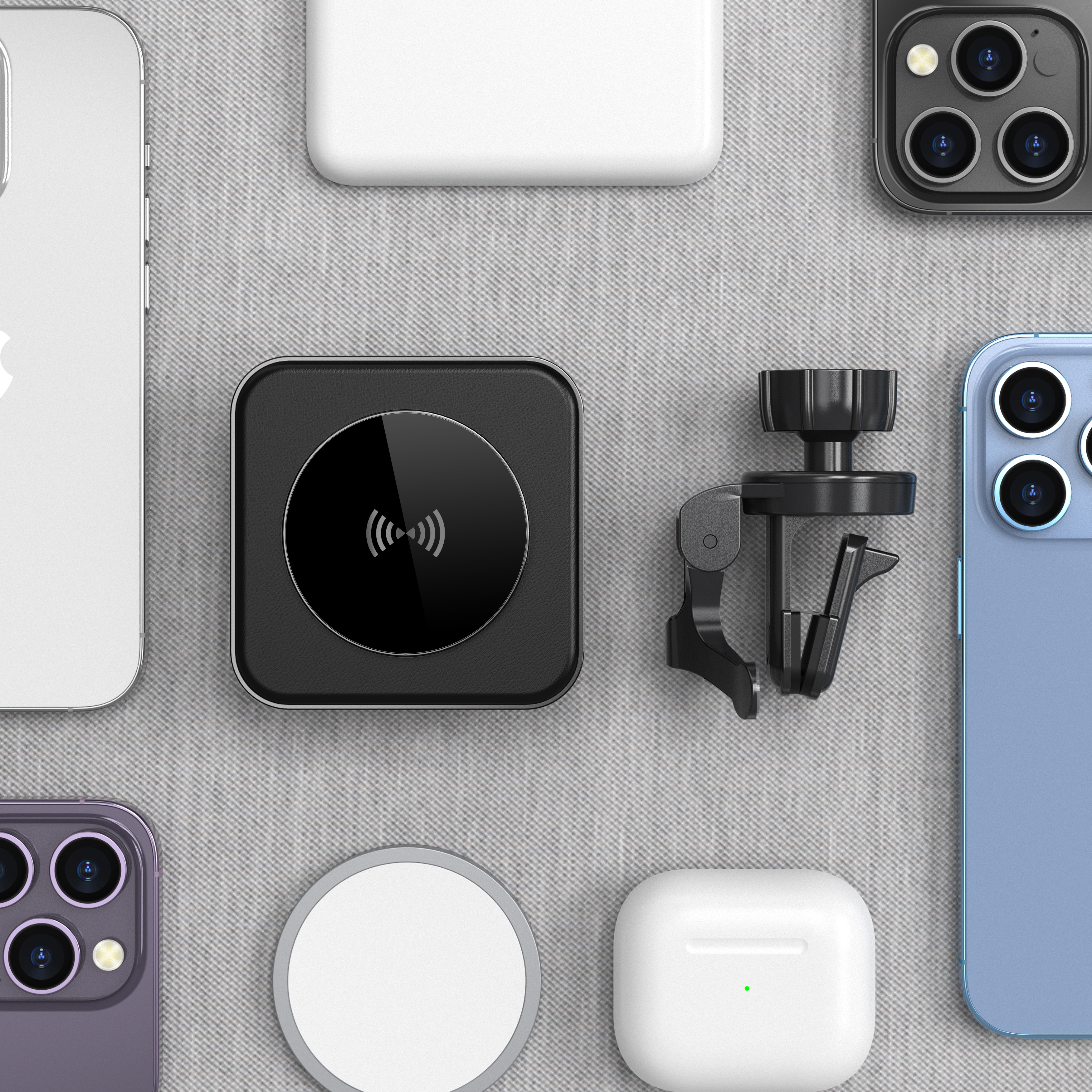 Magnetic suction car wireless charging，