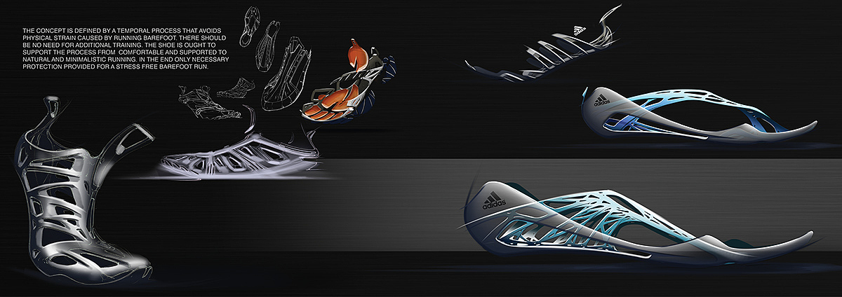 Adidas，sneakers，conceptual design，Hand drawn，motion，