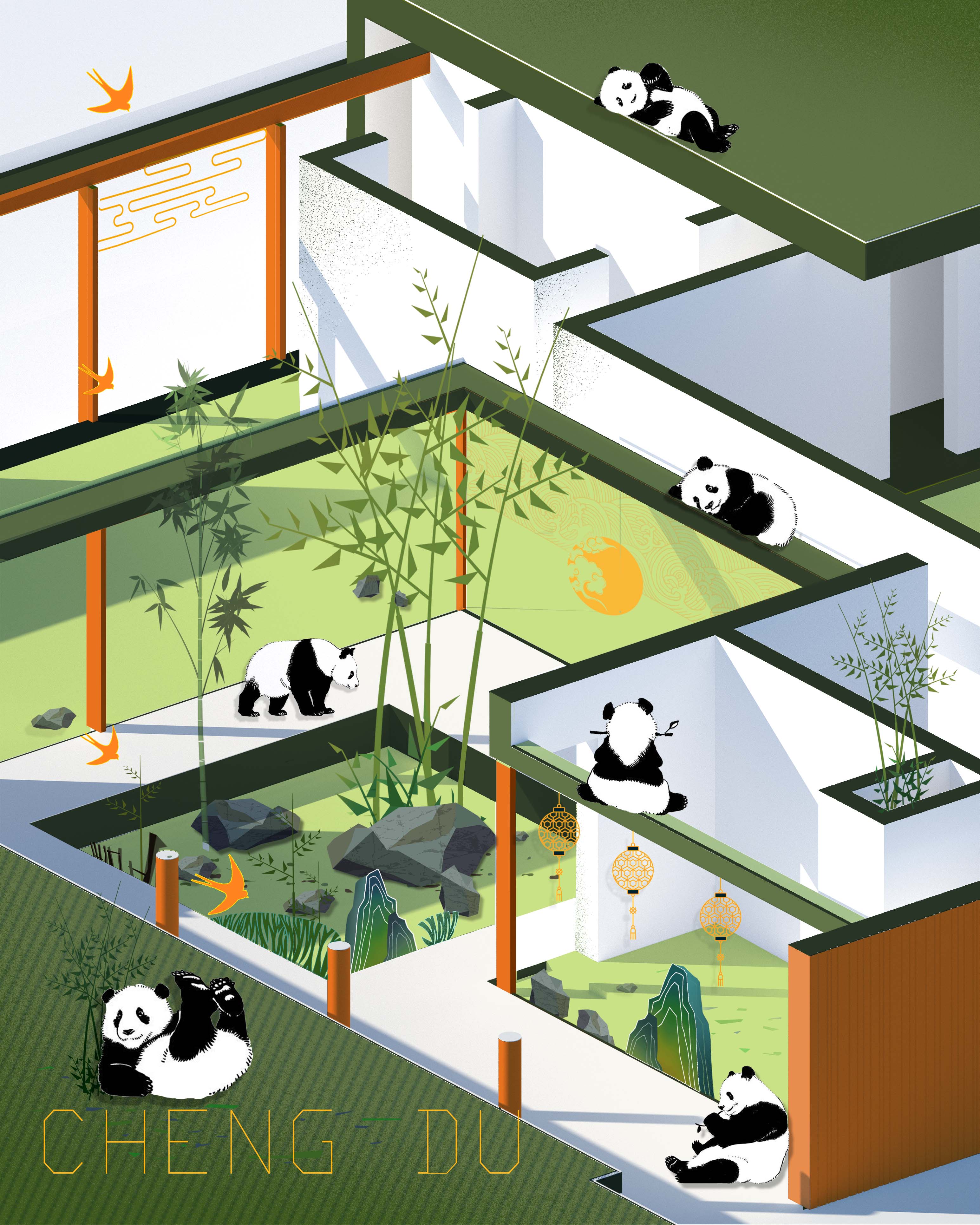 Illustration，Architectural design，space design ，