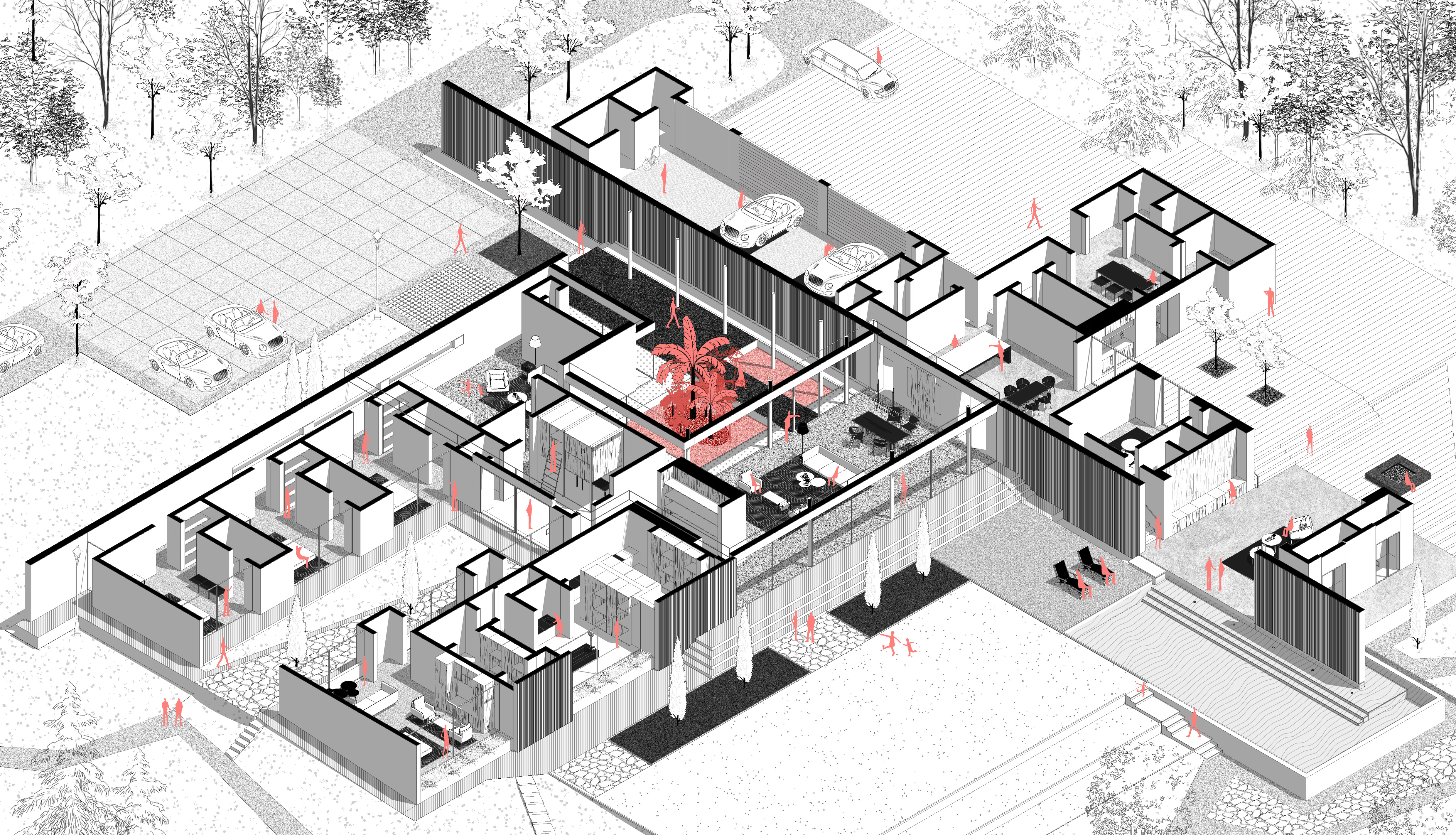 Illustration，Architectural design，space design ，