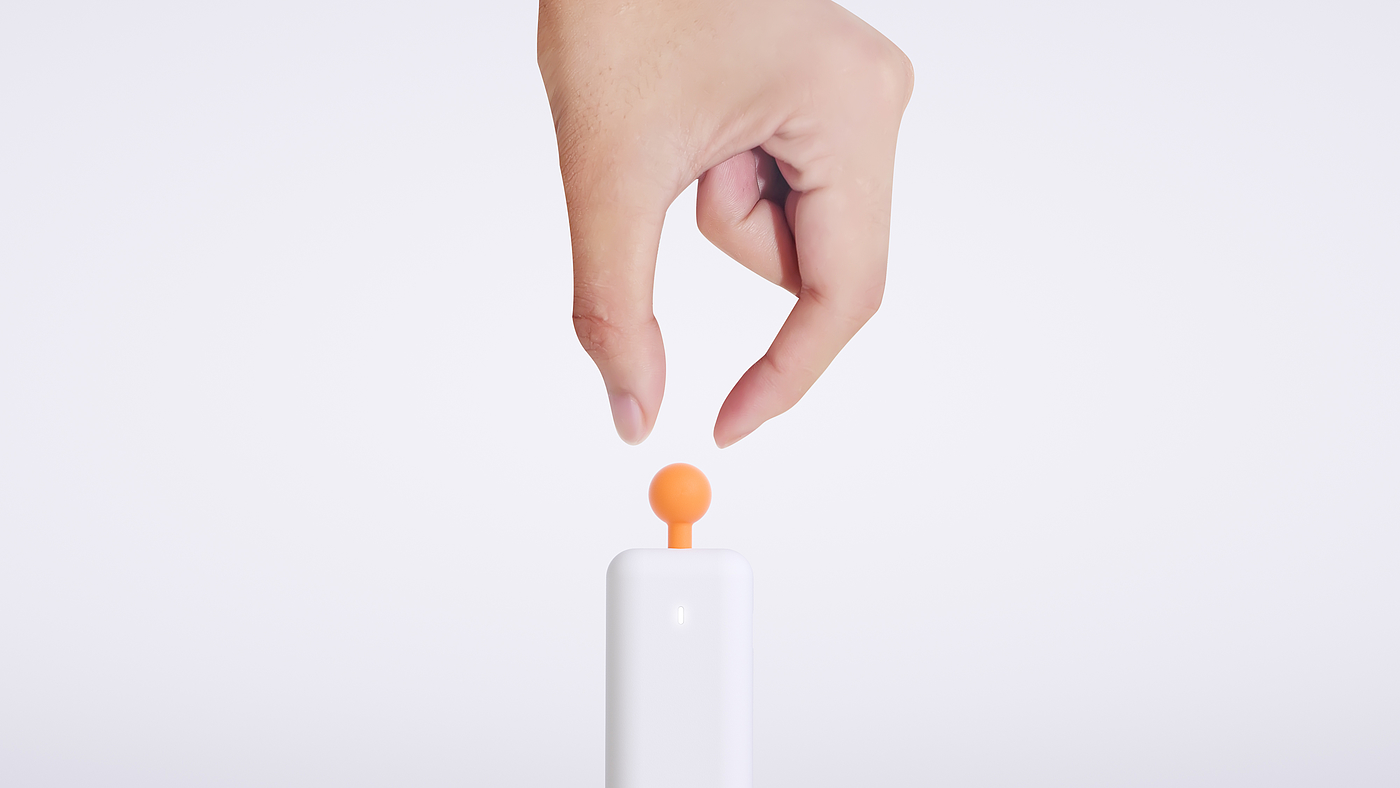 Simple, compact, dot, orange, TV stick，