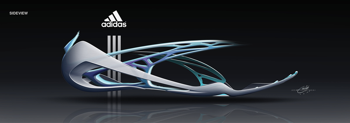 Adidas，sneakers，conceptual design，Hand drawn，motion，