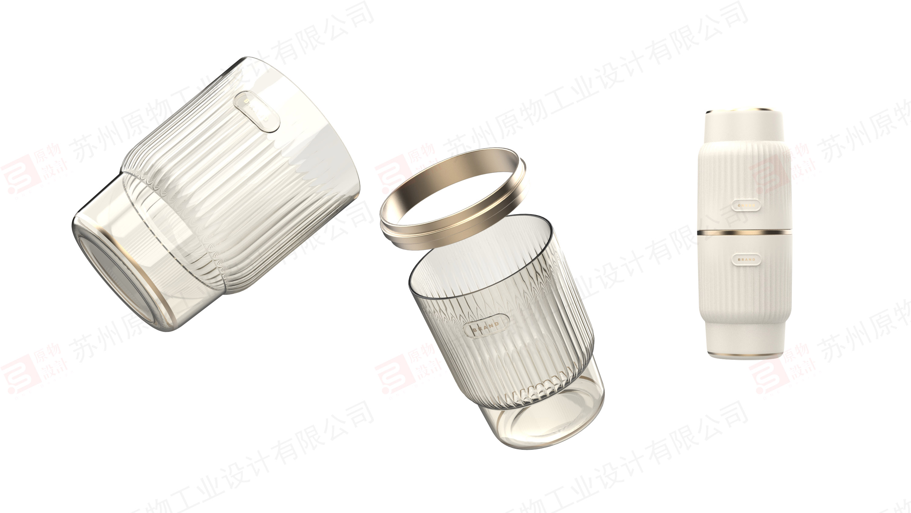 Fulfill Toothbrush Cup，Combination toothbrush cup，Toothbrush cup，pet material，Light luxury style，