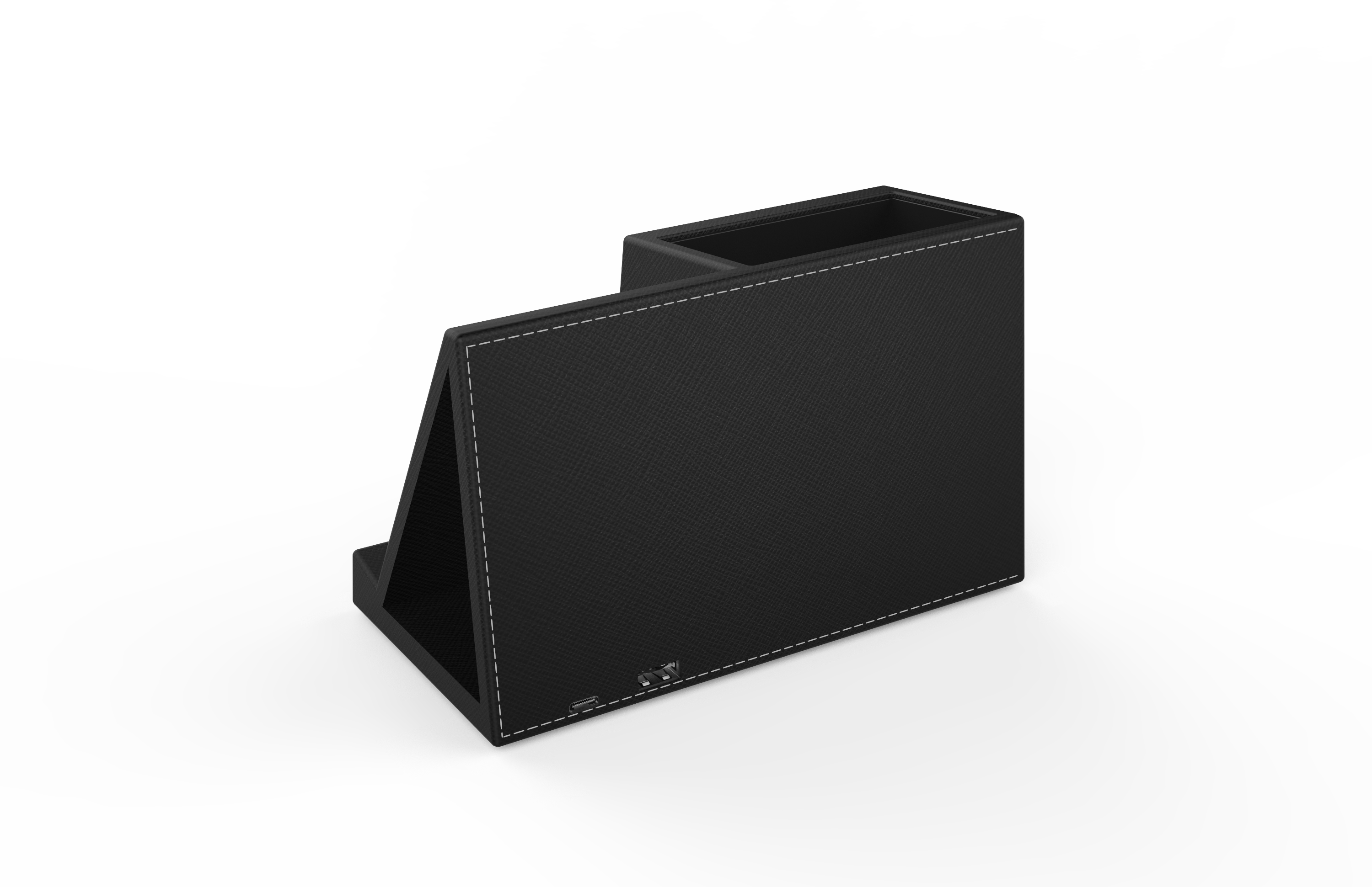 Wireless charging with clock pen container，