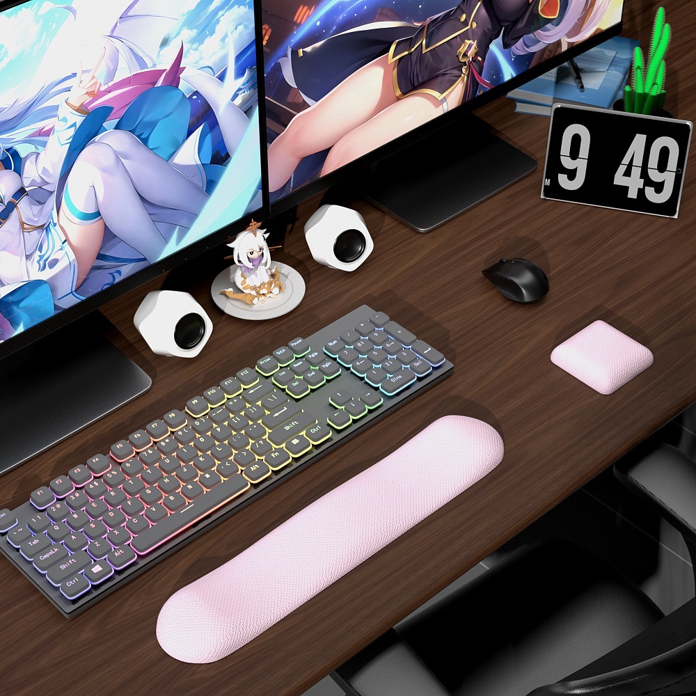 Wrist mouse pad，Desk Supplies，Keyboard support，Simple Girl Style，