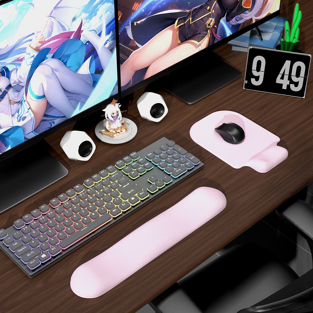 Wrist mouse pad，Desk Supplies，Keyboard support，Simple Girl Style，