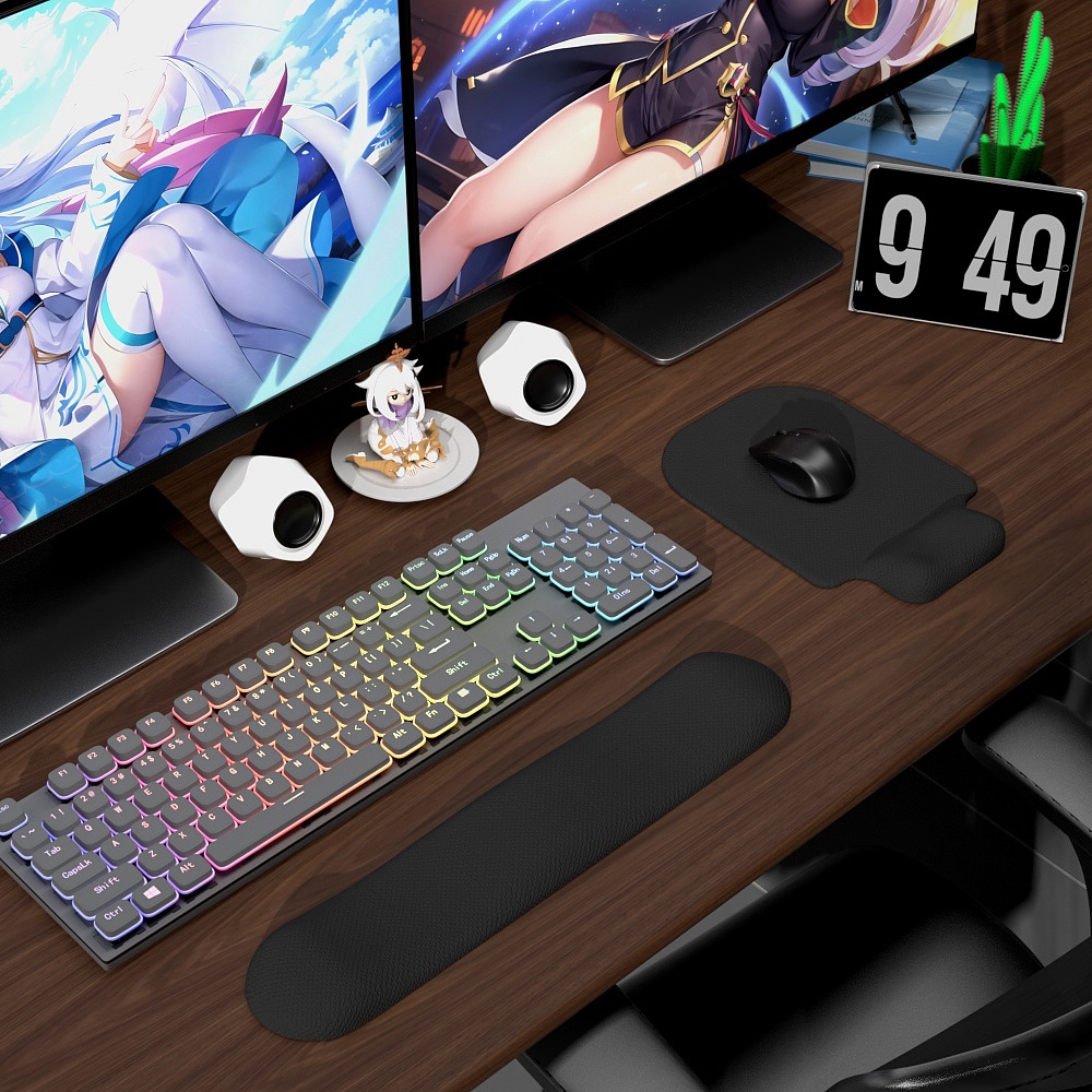 Wrist mouse pad，Desk Supplies，Keyboard support，Simple Girl Style，