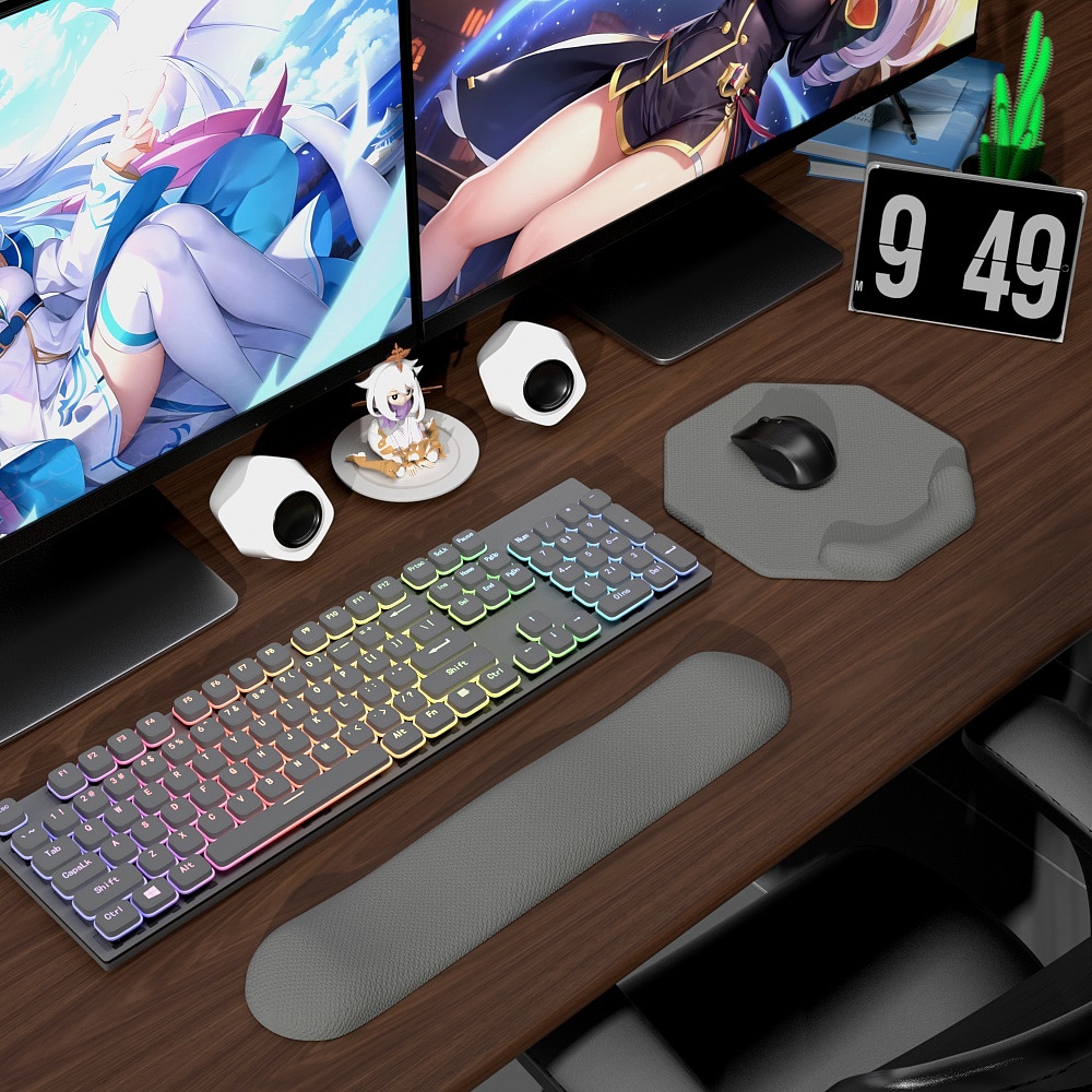 Wrist mouse pad，Desk Supplies，Keyboard support，Simple Girl Style，