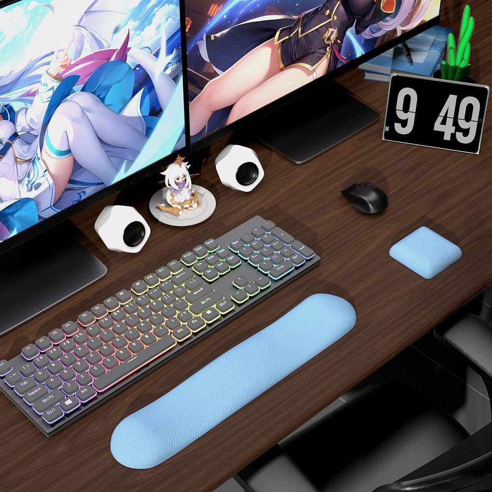 Wrist mouse pad，Desk Supplies，Keyboard support，Simple Girl Style，