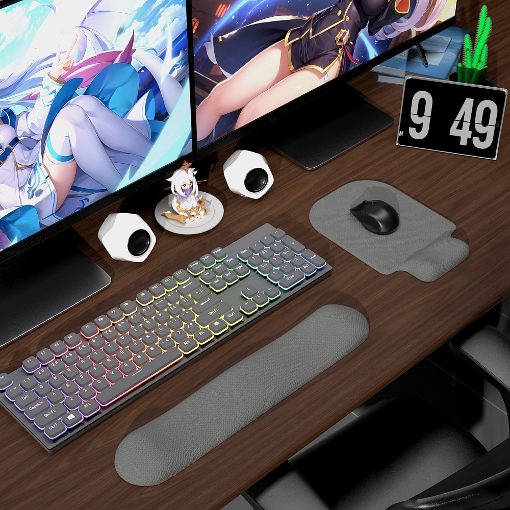 Wrist mouse pad，Desk Supplies，Keyboard support，Simple Girl Style，