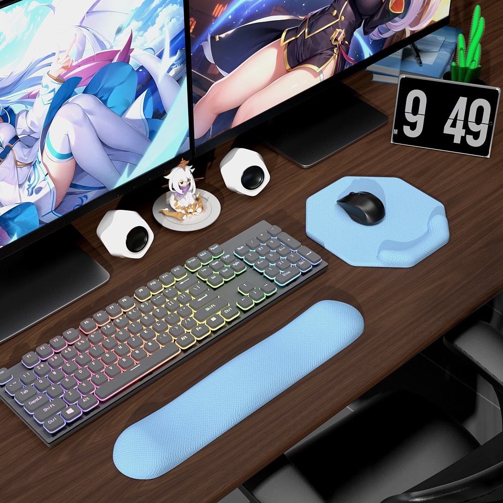 Wrist mouse pad，Desk Supplies，Keyboard support，Simple Girl Style，