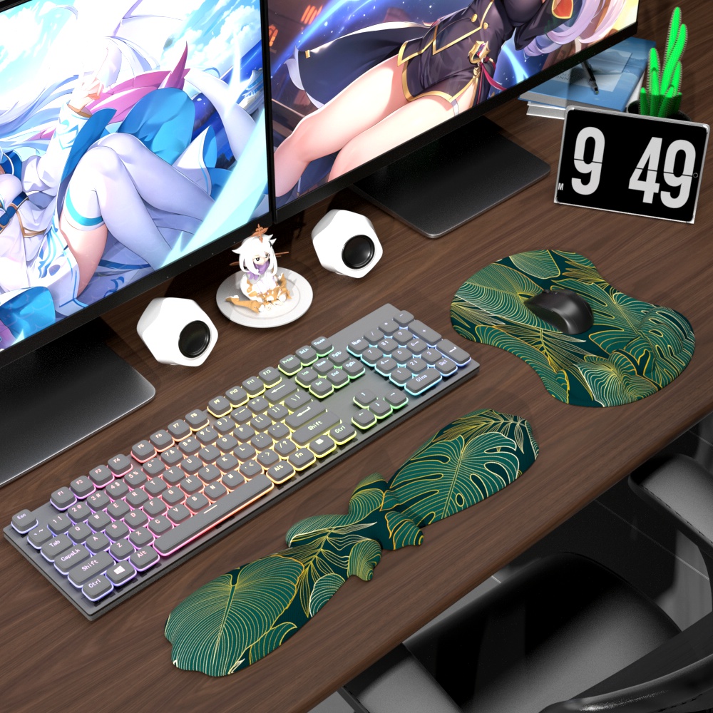 Wrist mouse pad，Butterfly shape，Keyboard support，