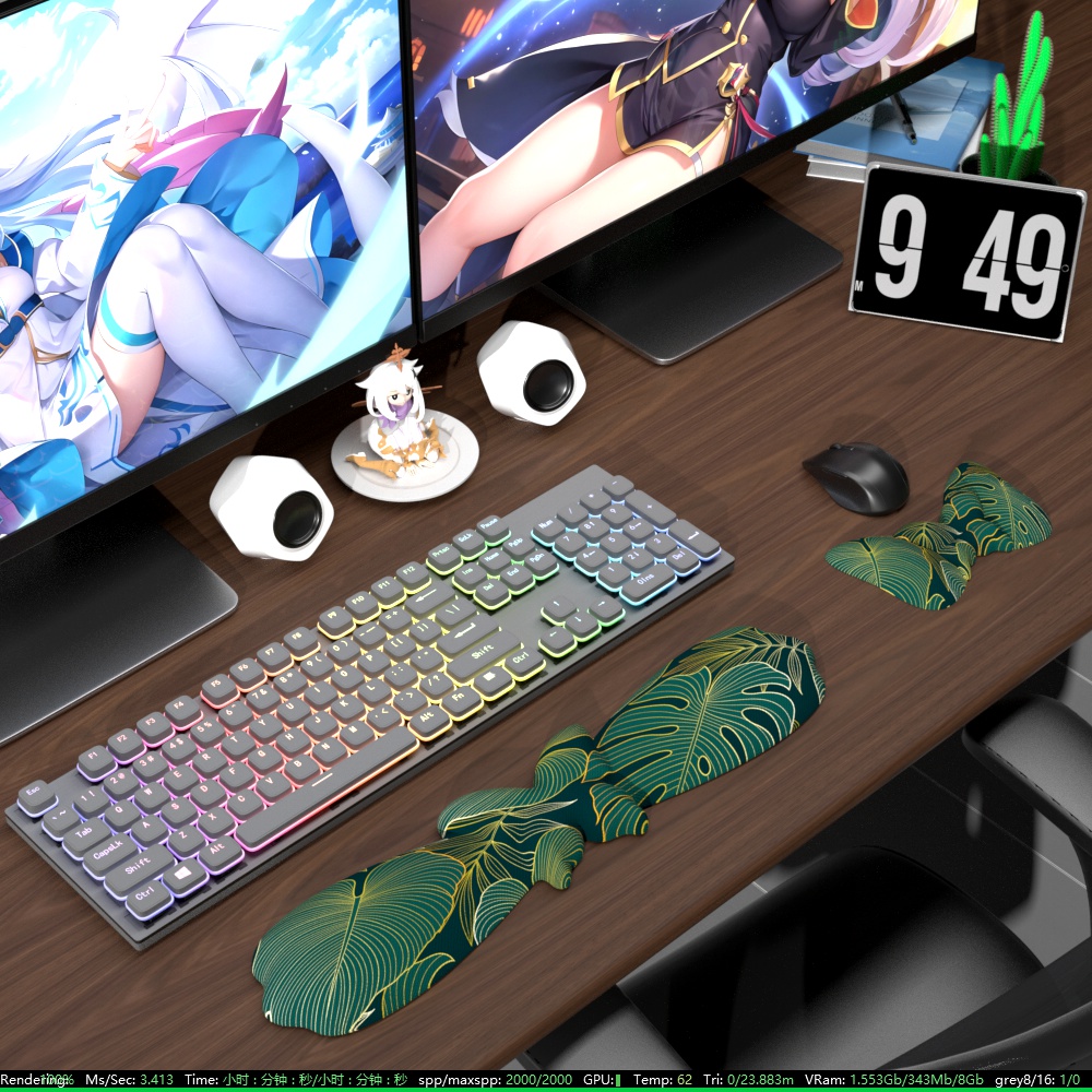 Wrist mouse pad，Butterfly shape，Keyboard support，