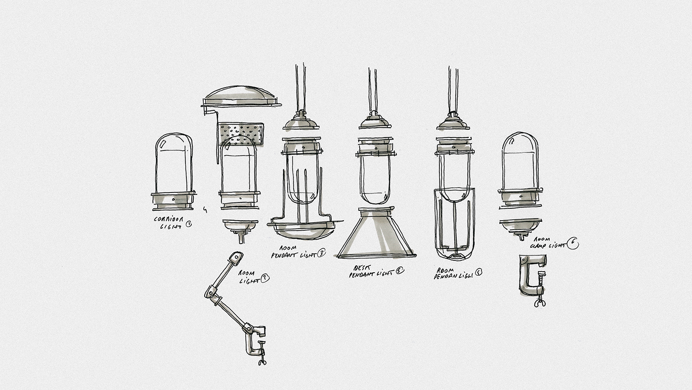 灯具设计手绘草图图片