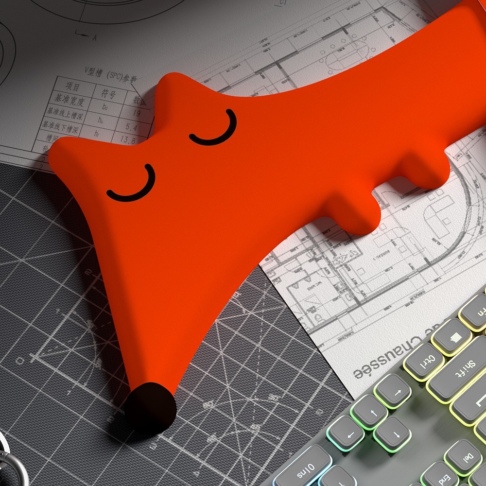 Wrist mouse pad，Fox shape，Mouse pad，Keyboard support，Desk Supplies，