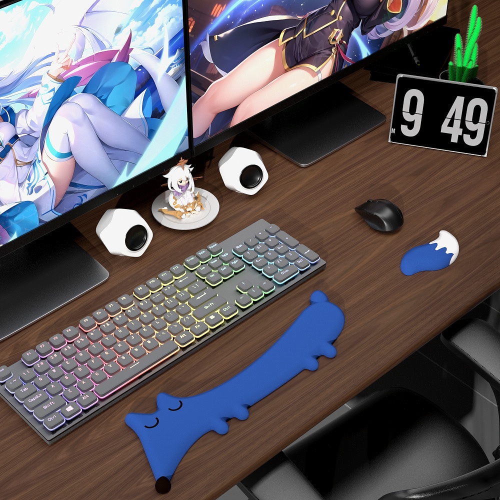 Wrist mouse pad，Fox shape，Mouse pad，Keyboard support，Desk Supplies，