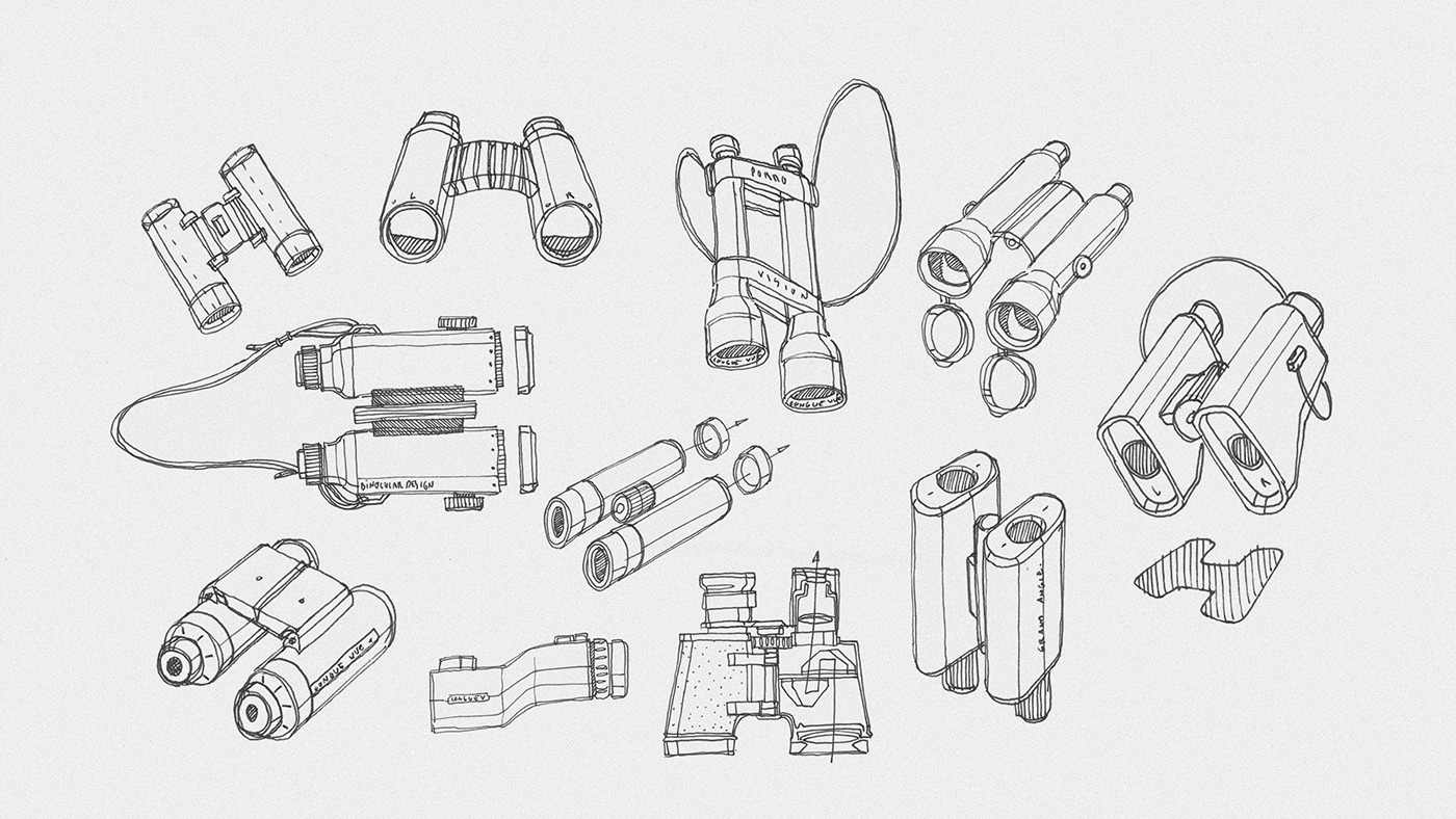 望远镜产品手绘图片