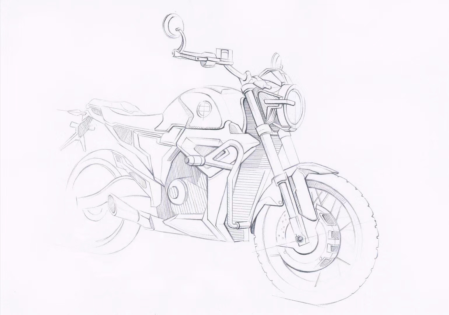 Retro，Sports Retro，Two-wheel design，Motorcycle design，electric two-wheel，Electric friction design，conceptual design，