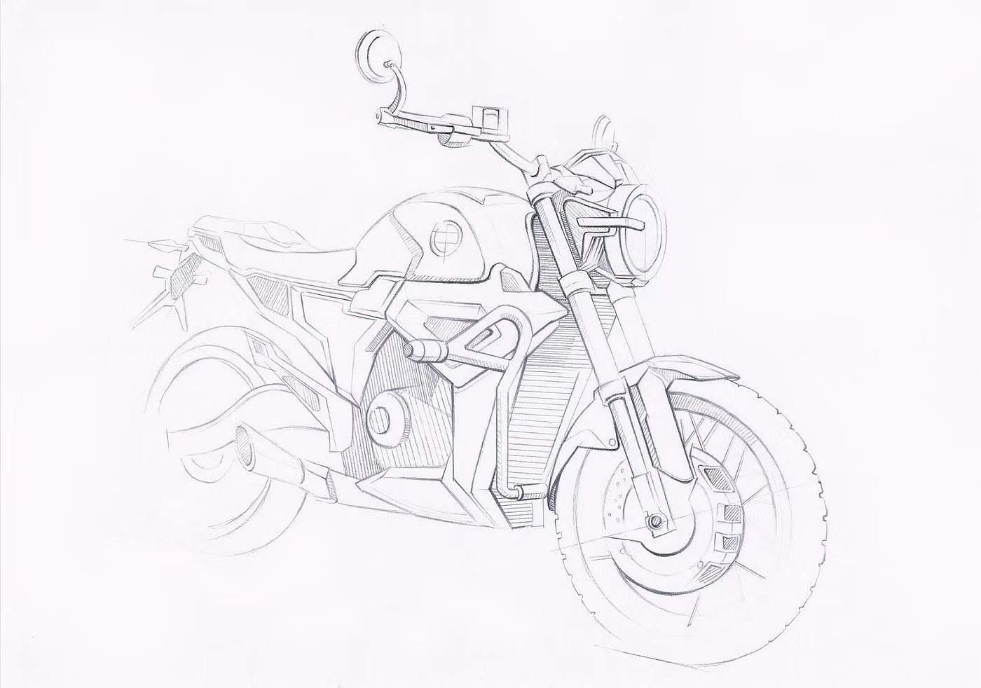 Retro，Sports Retro，Two-wheel design，Motorcycle design，electric two-wheel，Electric friction design，conceptual design，