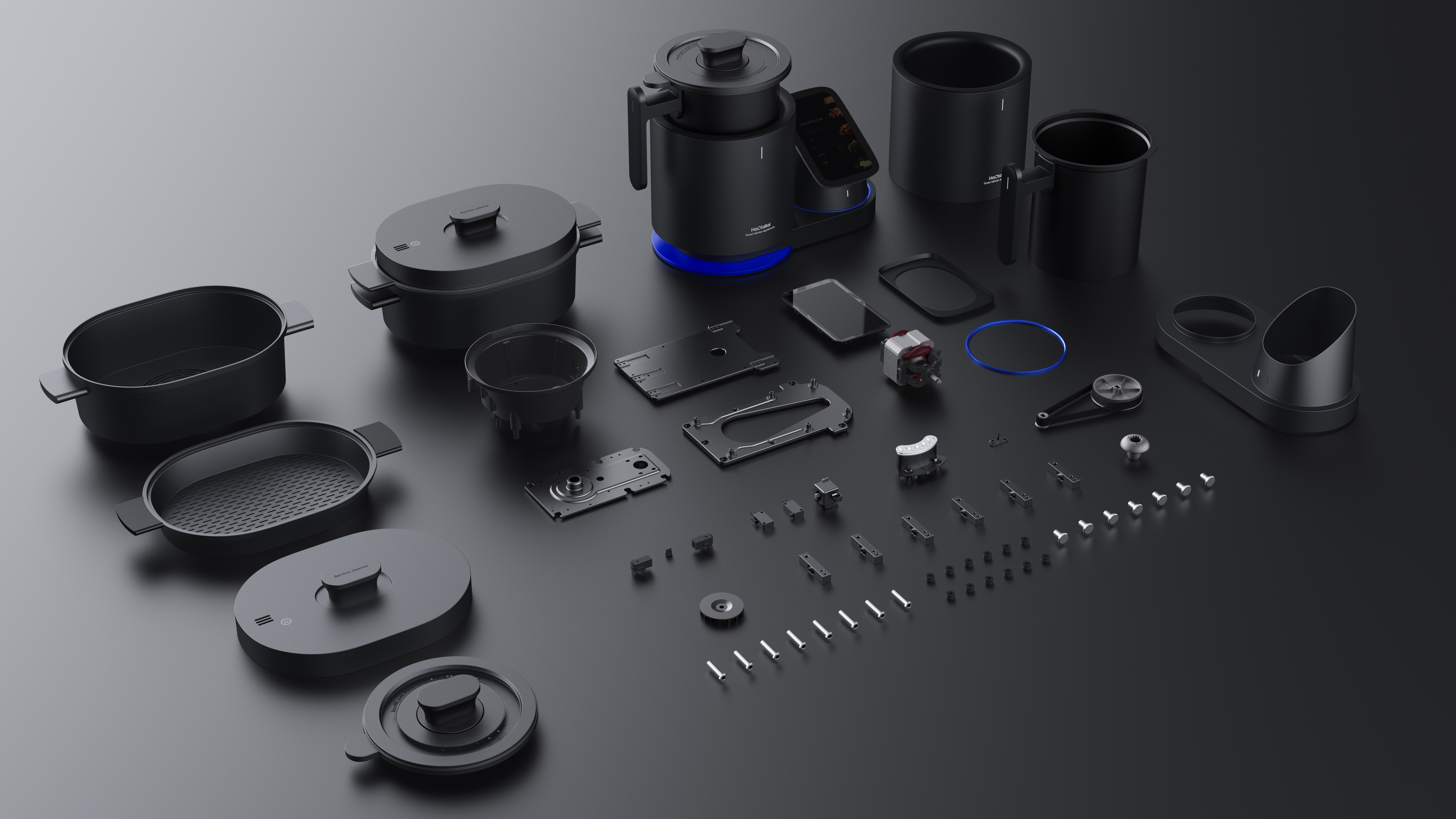 Cooking robot，industrial design，kitchen，robot，Cooking machine，intelligence，