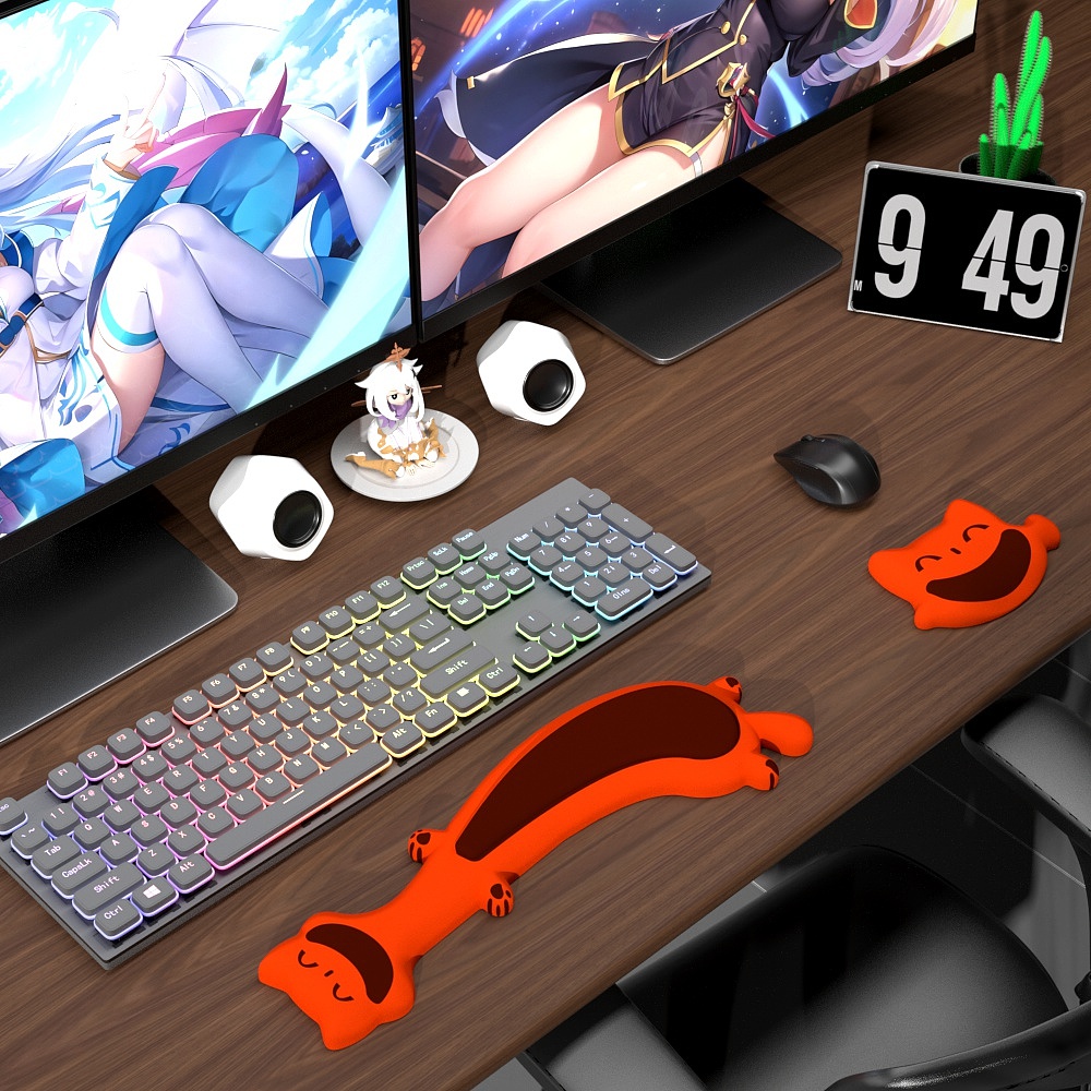 Wrist mouse pad，Cat modeling，Keyboard support，Desk Supplies，