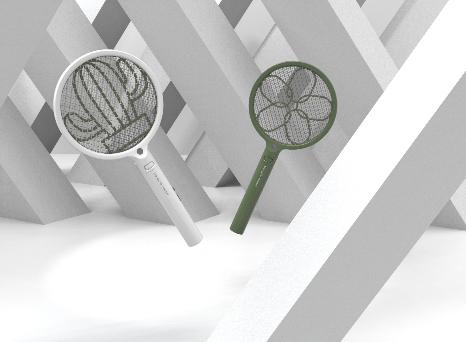 an industrial design，Original design，Innovative design，Small household appliance design，Foldable，Electric mosquito racket，