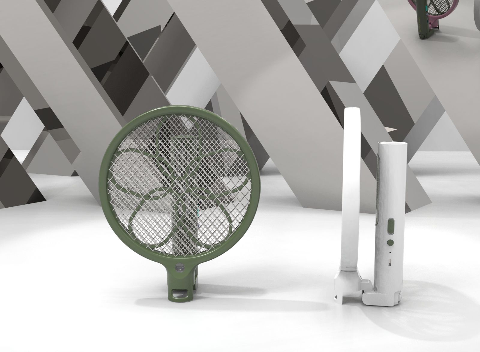 an industrial design，Original design，Innovative design，Small household appliance design，Foldable，Electric mosquito racket，