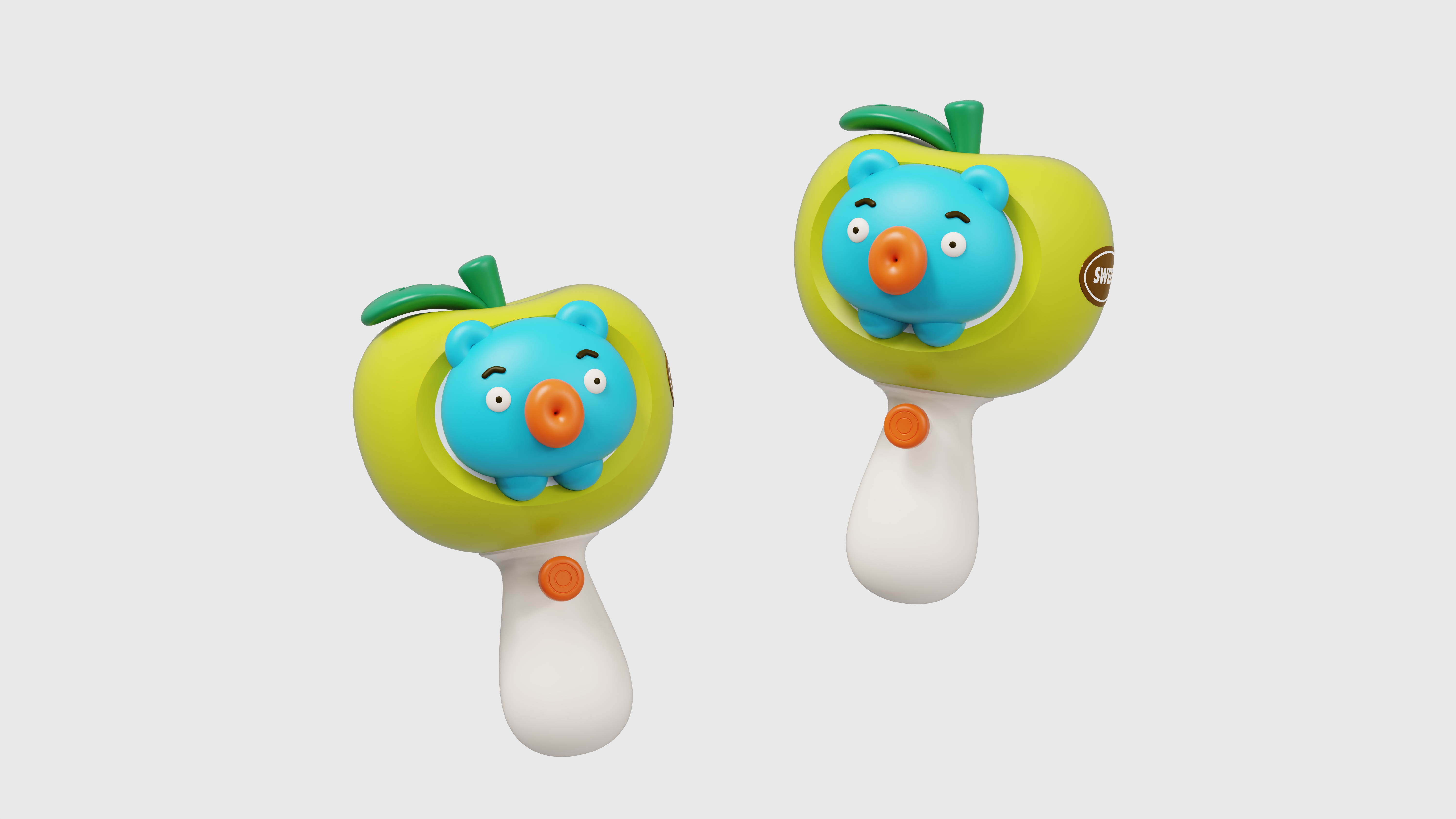 Children Water Gun，Baby toys，Cartoon water gun，cartoon toy，Fruit toys，Toy design，Mother baby toys，