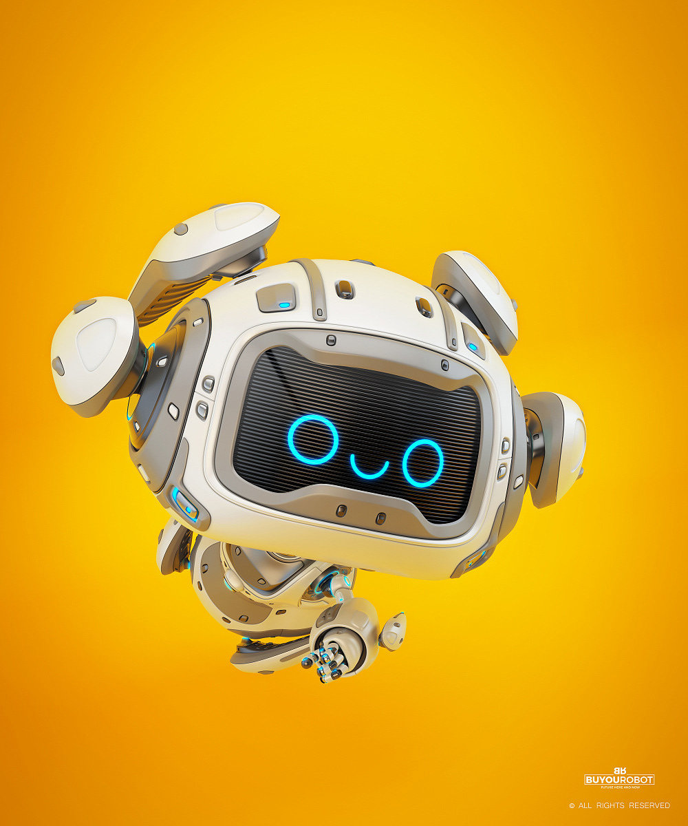 robot，Design，3D modeling，Cartoon，