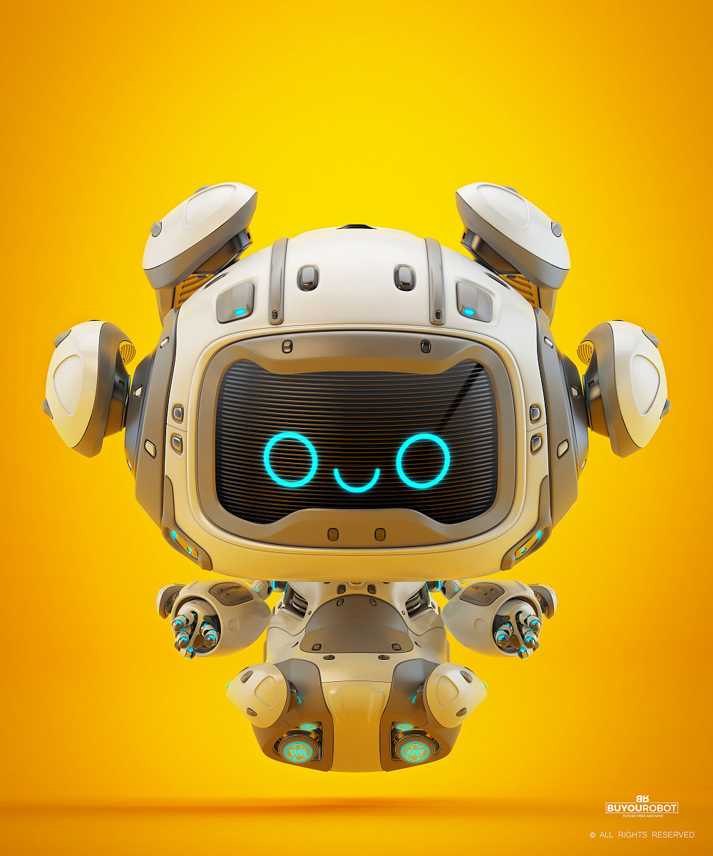 robot，Design，3D modeling，Cartoon，