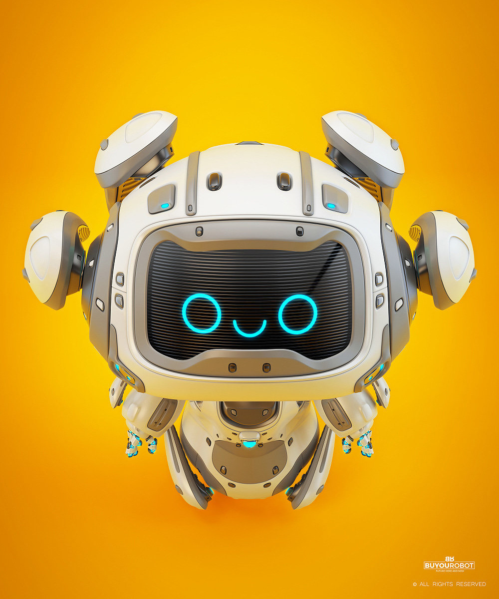 robot，Design，3D modeling，Cartoon，