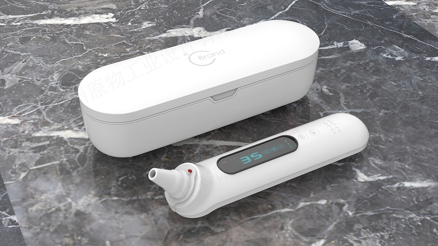 Ear temperature gun，forehead thermometer，Handle，storage box，Storage design，Replaceable earmuff design，