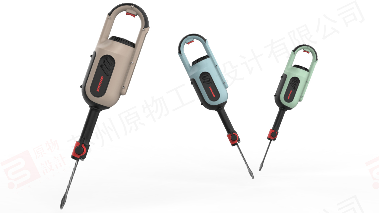 Electric tool，Toilet dredge，pipeline dredging，Electric products，Tool design，Tool Product Design Expression，Tool power sense expression，Expression of the sense of mass of tool products，