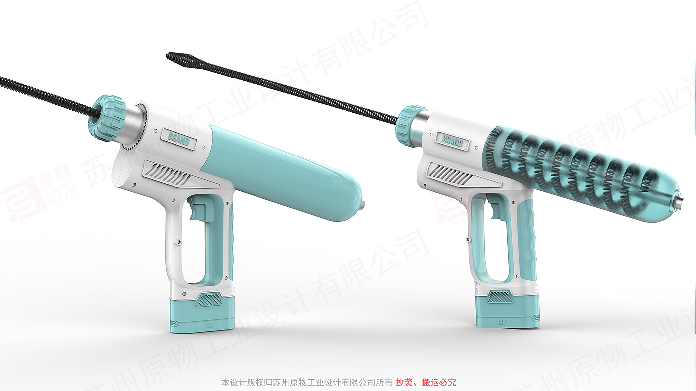 Toilet Dredge Design，Electric Tools Product Design，Power tool design expression，Expression of tool product form design，Home Product Fusion Design，Household Cleaning Product Design，Household Cleaning Products，Home product color matching expression，