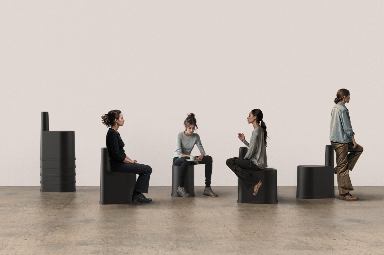 STOOL，chair，backrest，Stacked Luo，Polypropylene plastic，