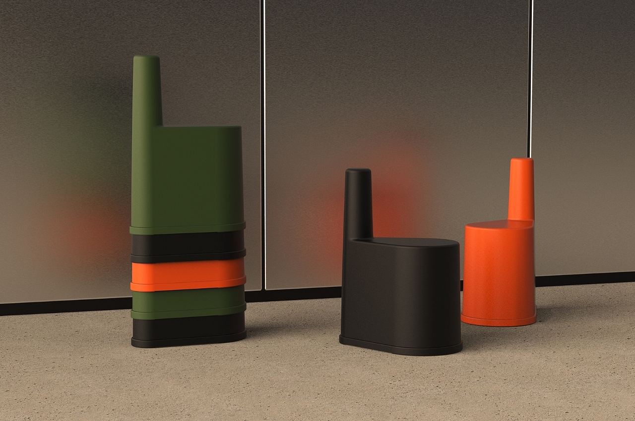 STOOL，chair，backrest，Stacked Luo，Polypropylene plastic，