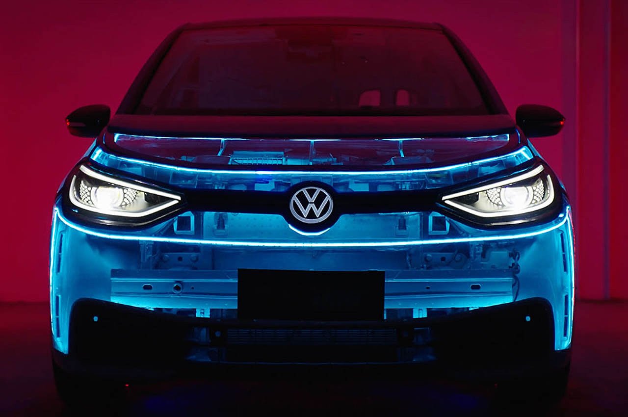 transparent，Volkswagen ID 3，automobile，