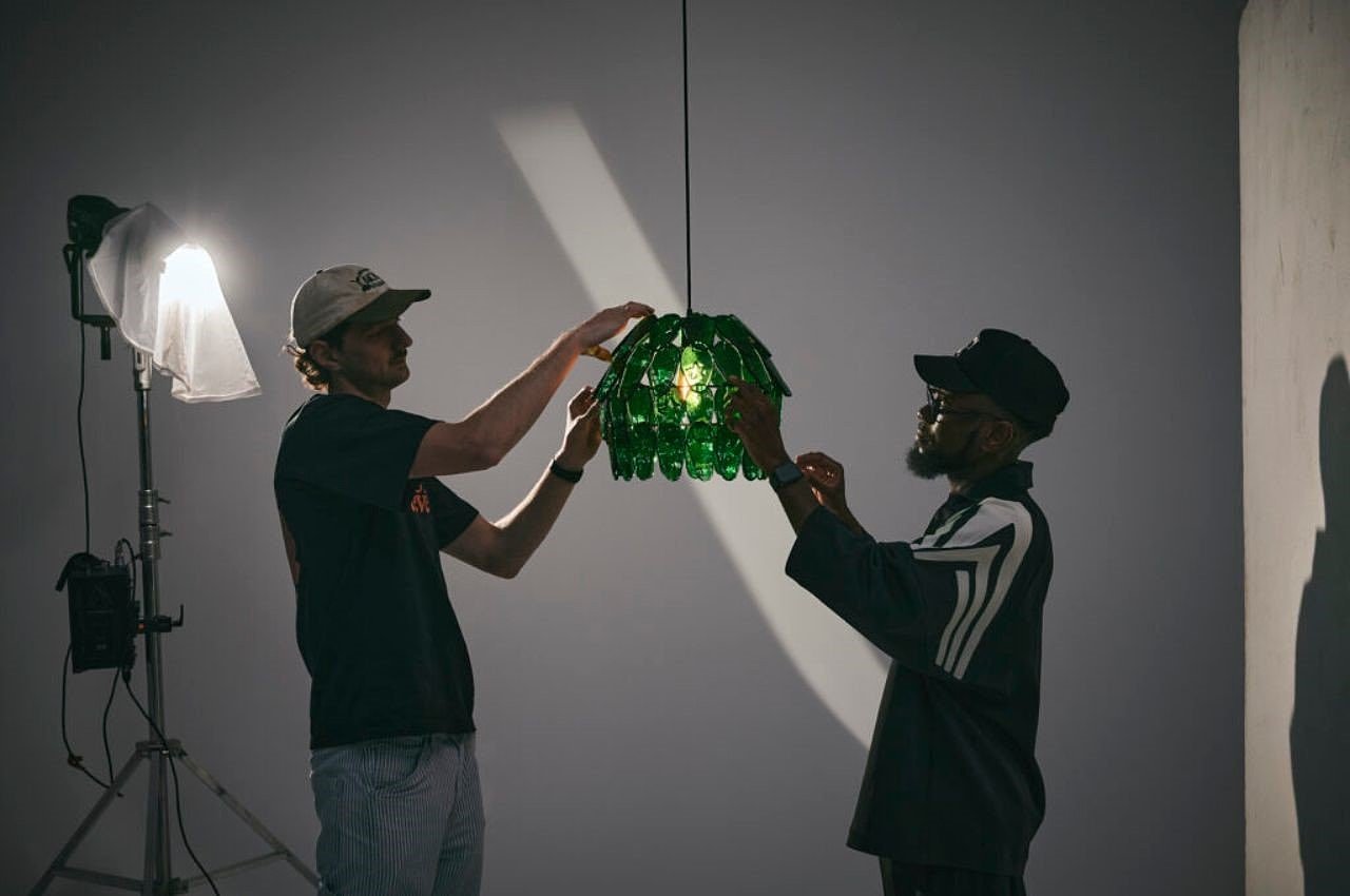 Heineken，Beer bottle，Recycled Glassware，Lampshade，