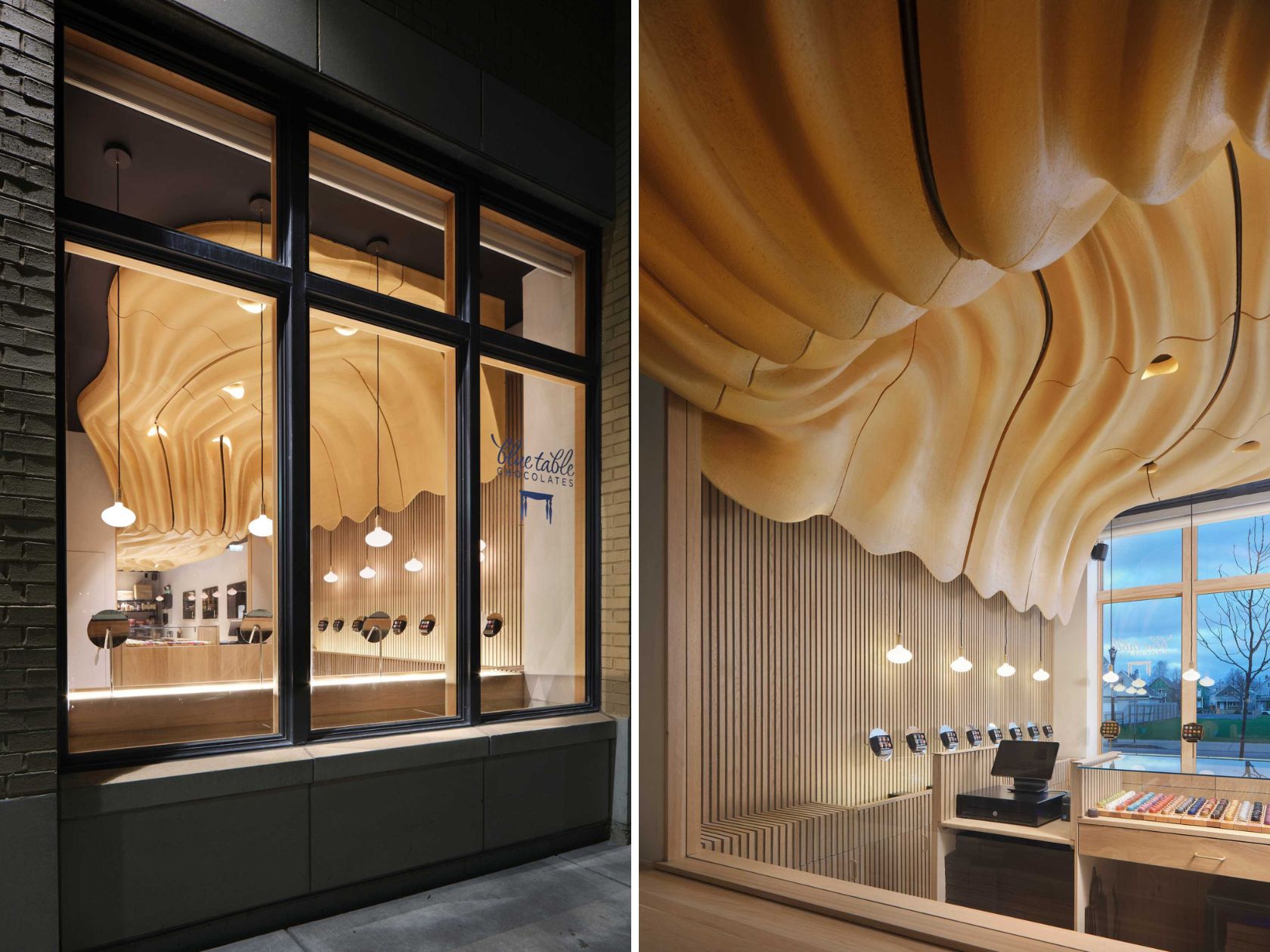 Blue Table chocolate，Chocolate Shop，Interior design，environmental design，