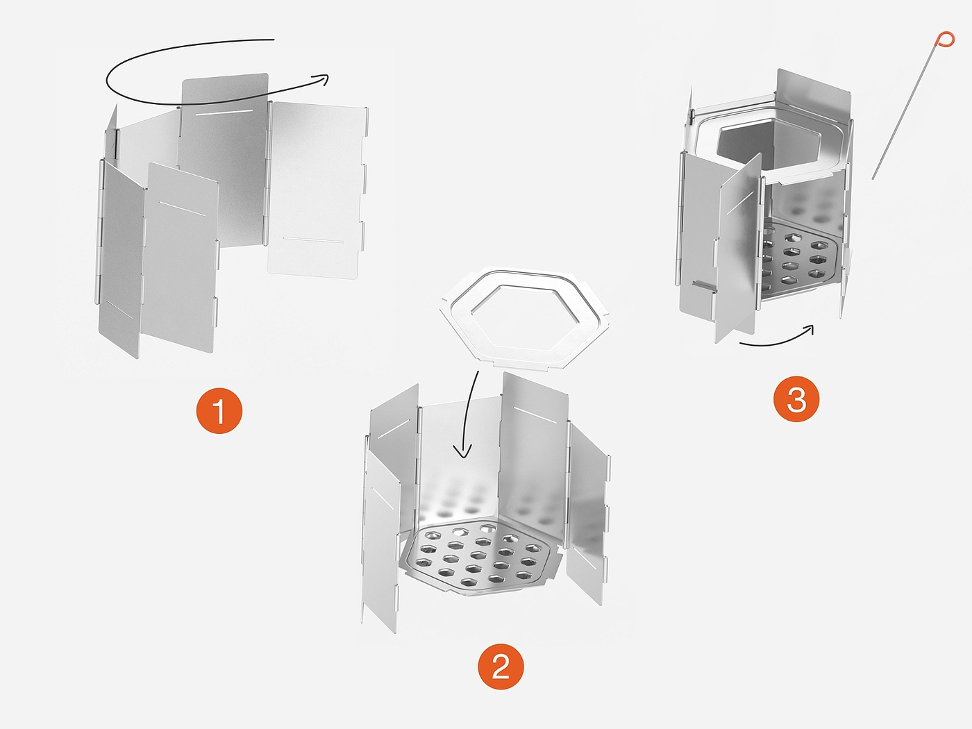 Leikki，Camping stove，Outdoor equipment，conceptual design，