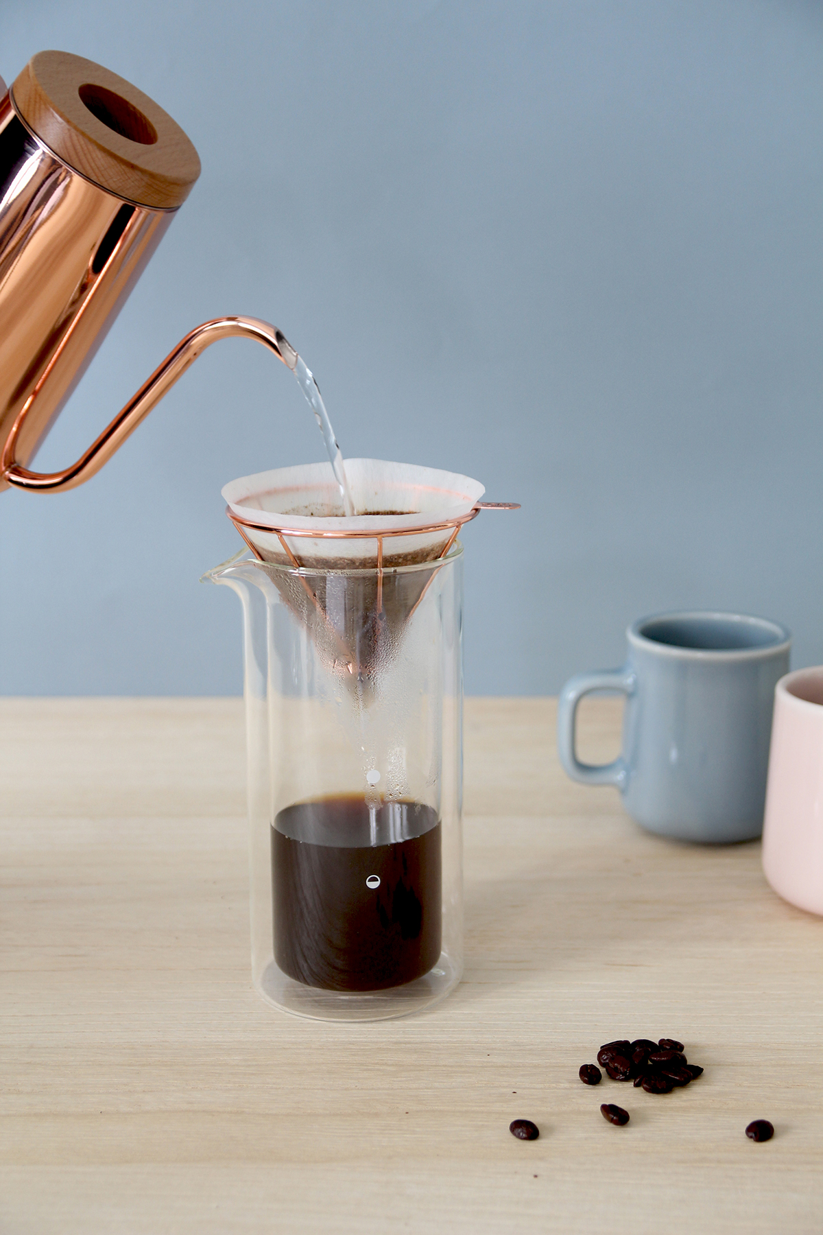 Coffee utensils，Mug，copper，Coffee pot，Coffee filter cup，kettle，suit，