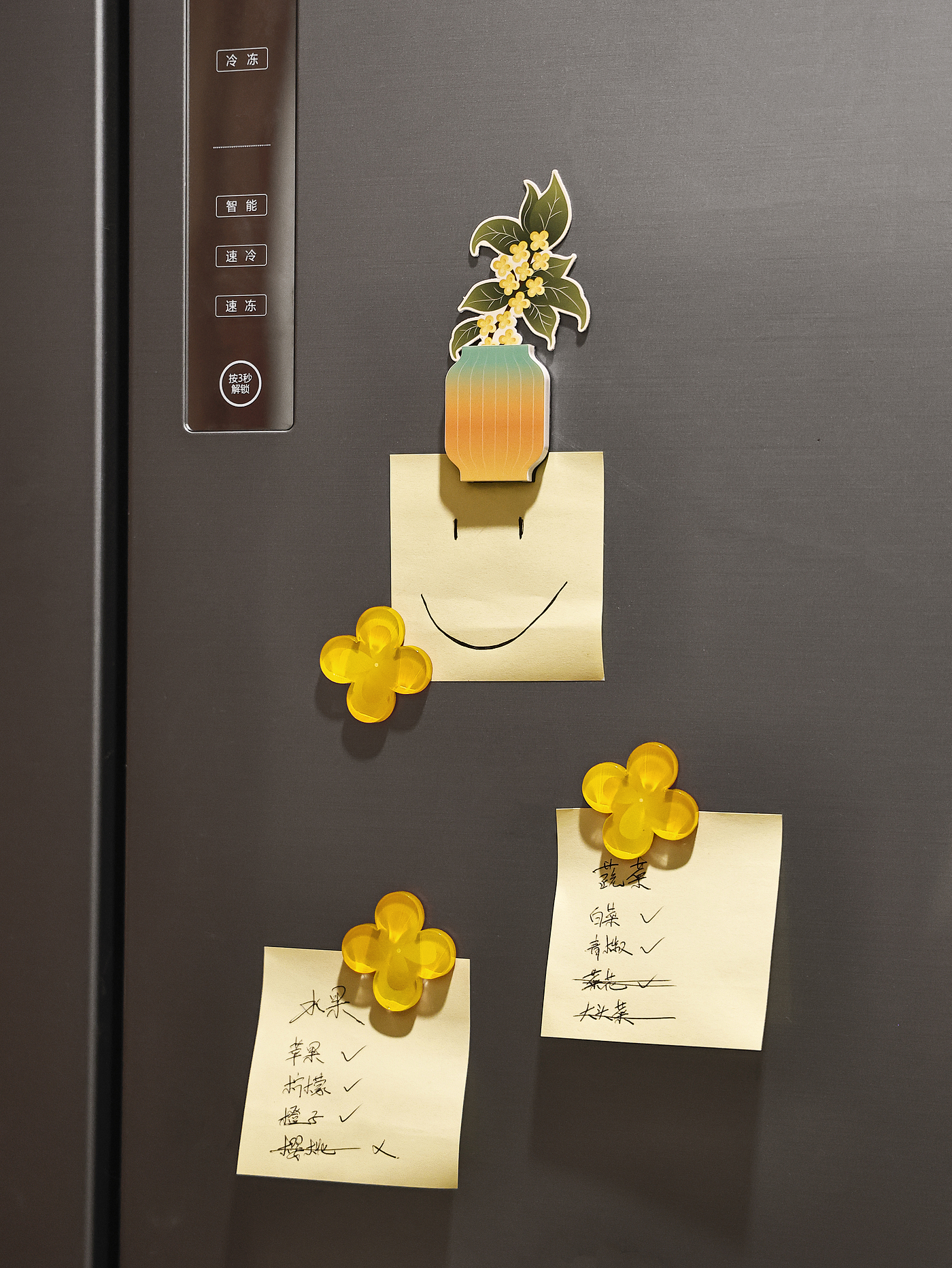 refrigerator magnet，osmanthus，