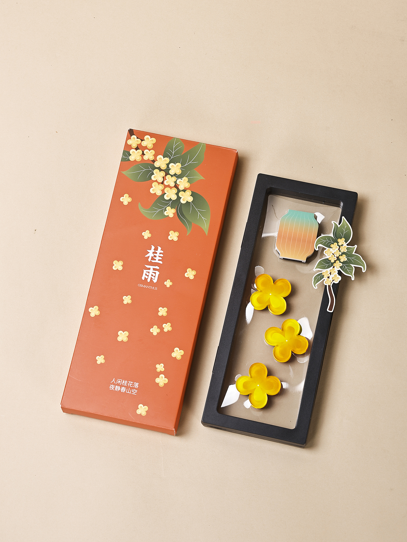 refrigerator magnet，osmanthus，