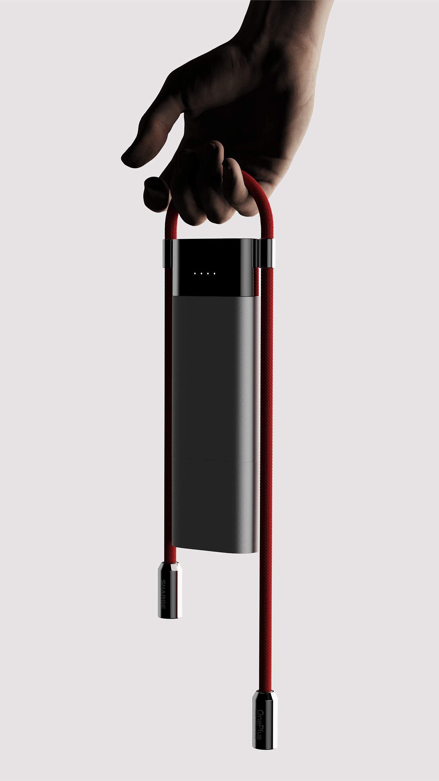 product design，portable battery，One plus，Flash，Good simple geometry，Design，Pouch 3-in -1，